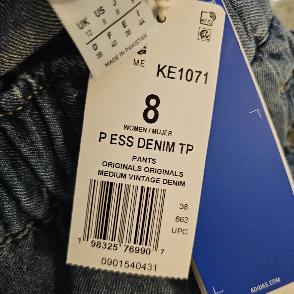 Adidas Originals KE1071 Women's Medium Vintage Denim Pants - Picture 9 of 15